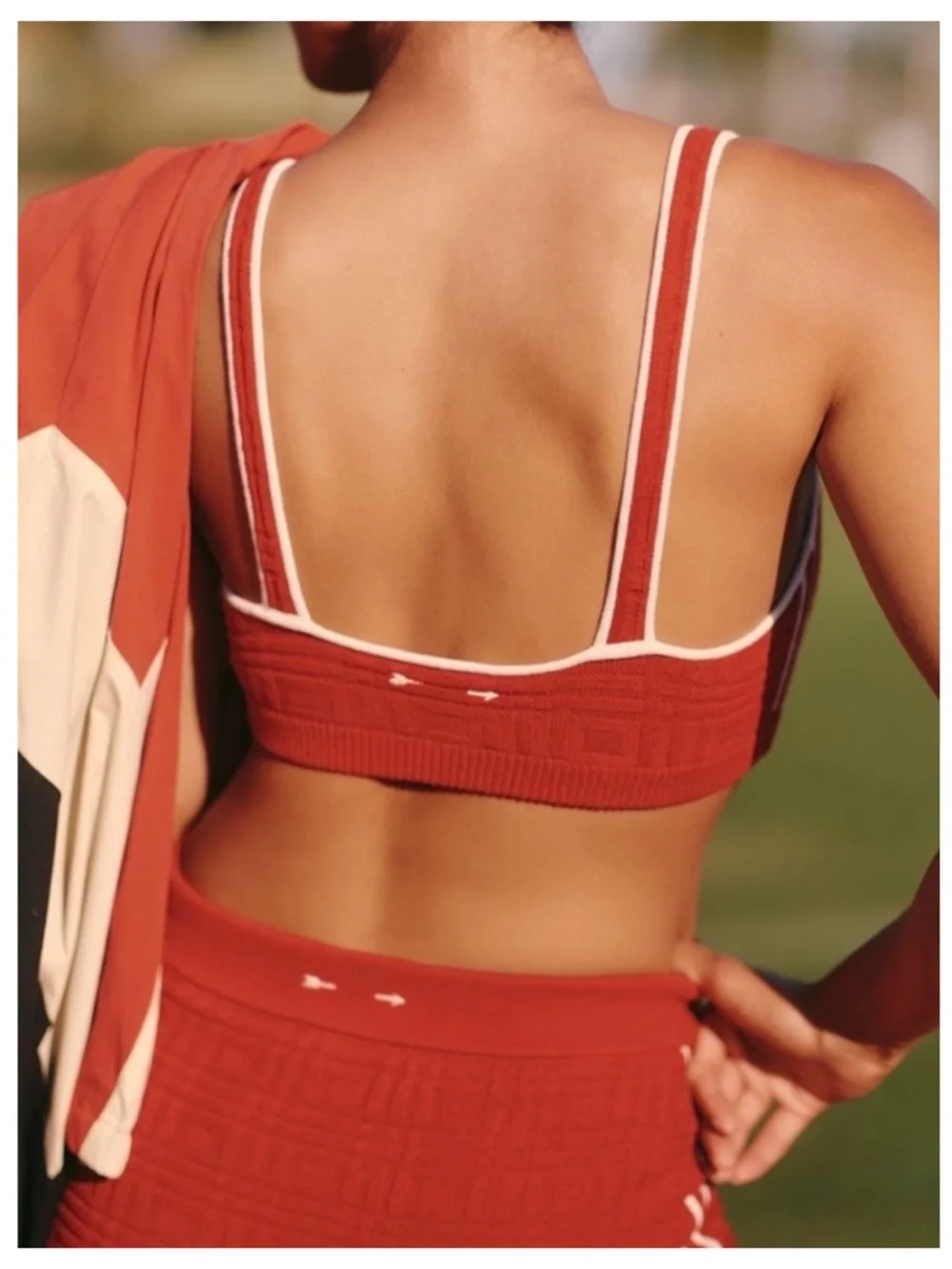🟠NWT UPSIDE X ANTHROPOLOGIE Mini Skirt in Cherry